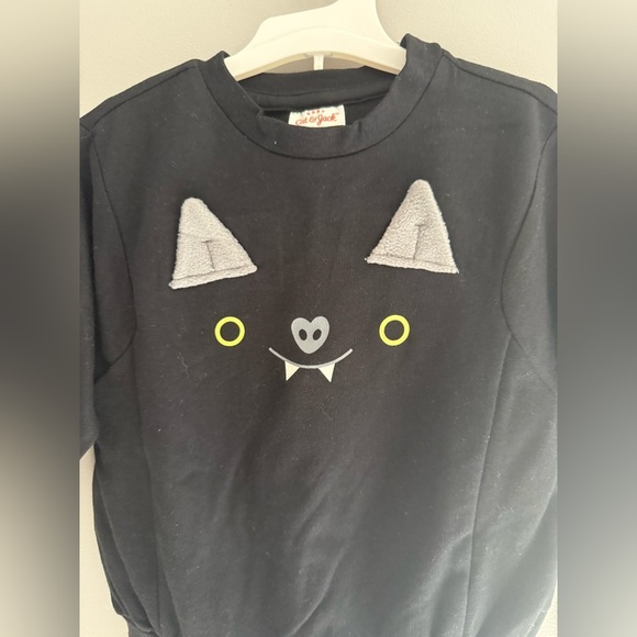 Cat & Jack Baby Halloween Bat Matching Set SZ 6/9 M Long Sleeve Jogger New Fall - Picture 2 of 7